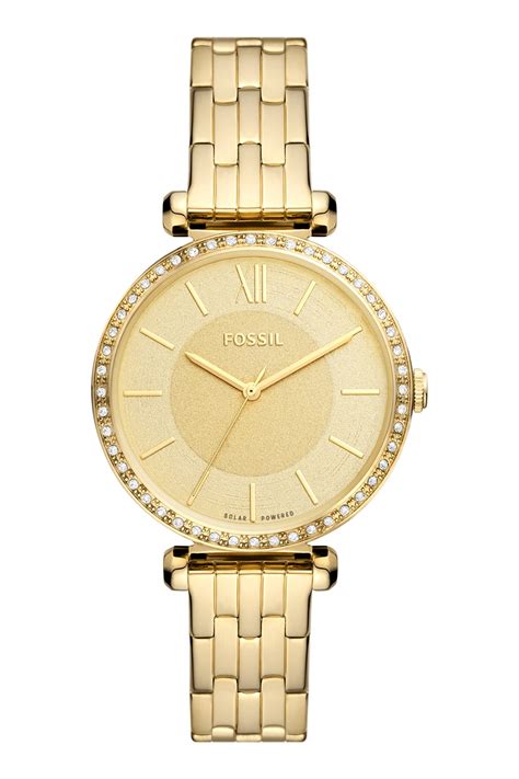 ceas fossil dama auriu roz